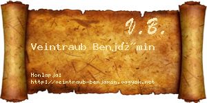 Veintraub Benjámin névjegykártya